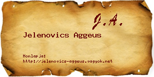 Jelenovics Aggeus névjegykártya